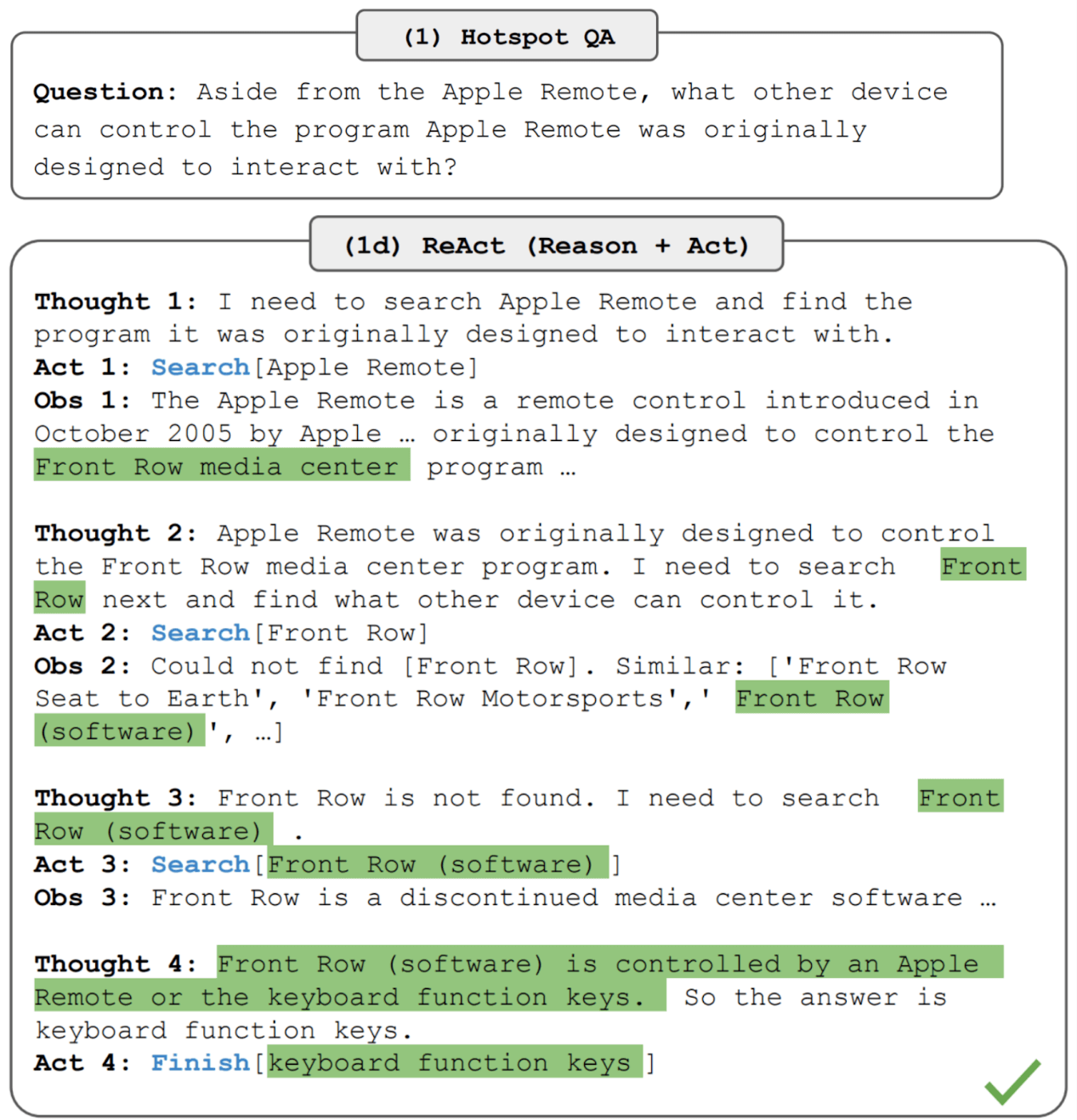 ReAct example