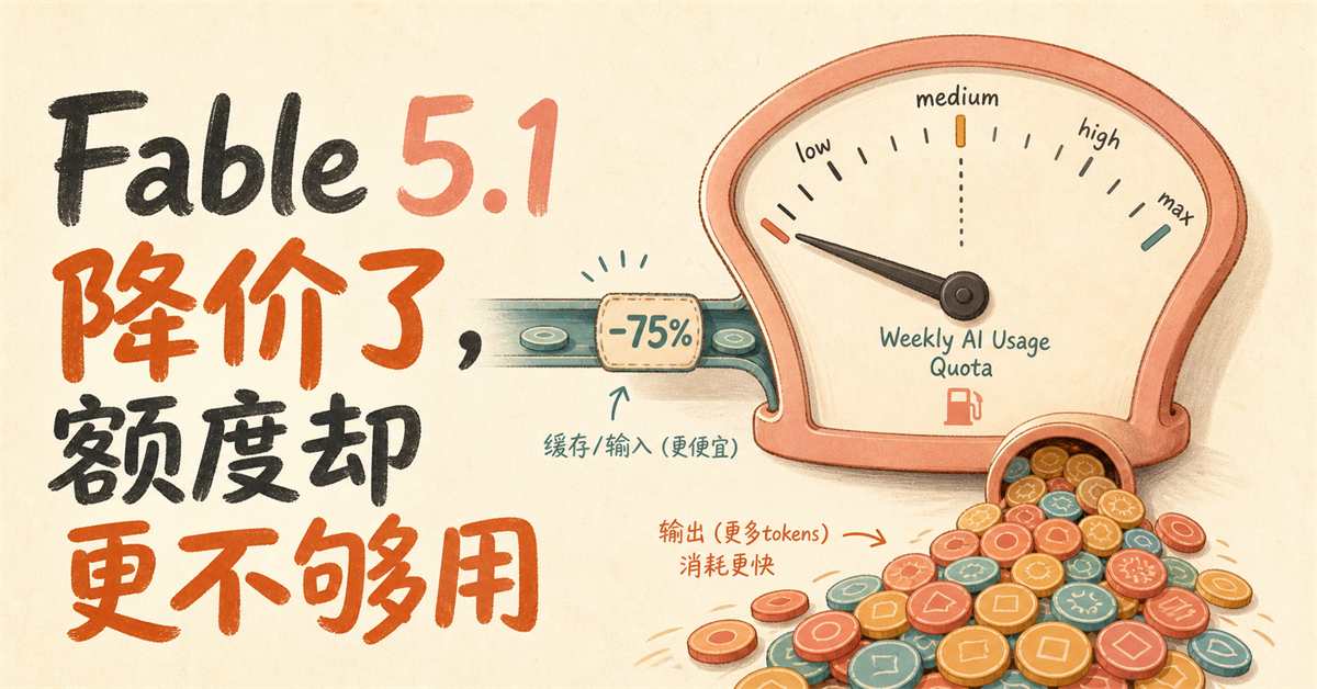 Fable 5.1降价了，额度却更不够用